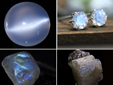 ムーンストーン Moonstone 月長石 組成 特徴 歴史 産地など宝石のスペックを写真や動画で学ぶ